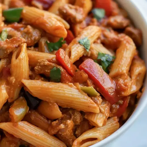 Easy Macro Friendly Cheesy Fajita Pasta photo