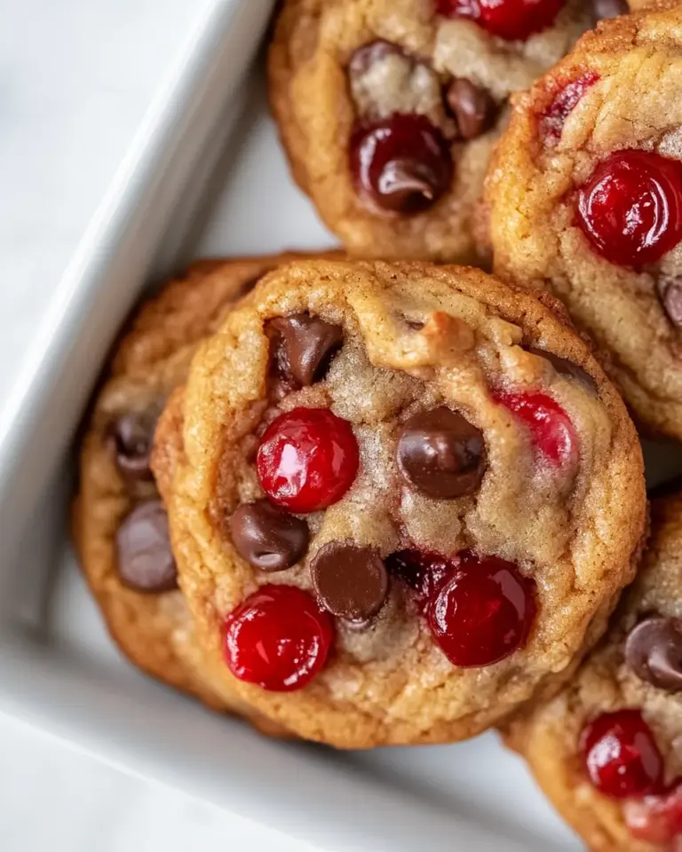 Healthy Maraschino Cherry Chocolate Chip Cookies. picture