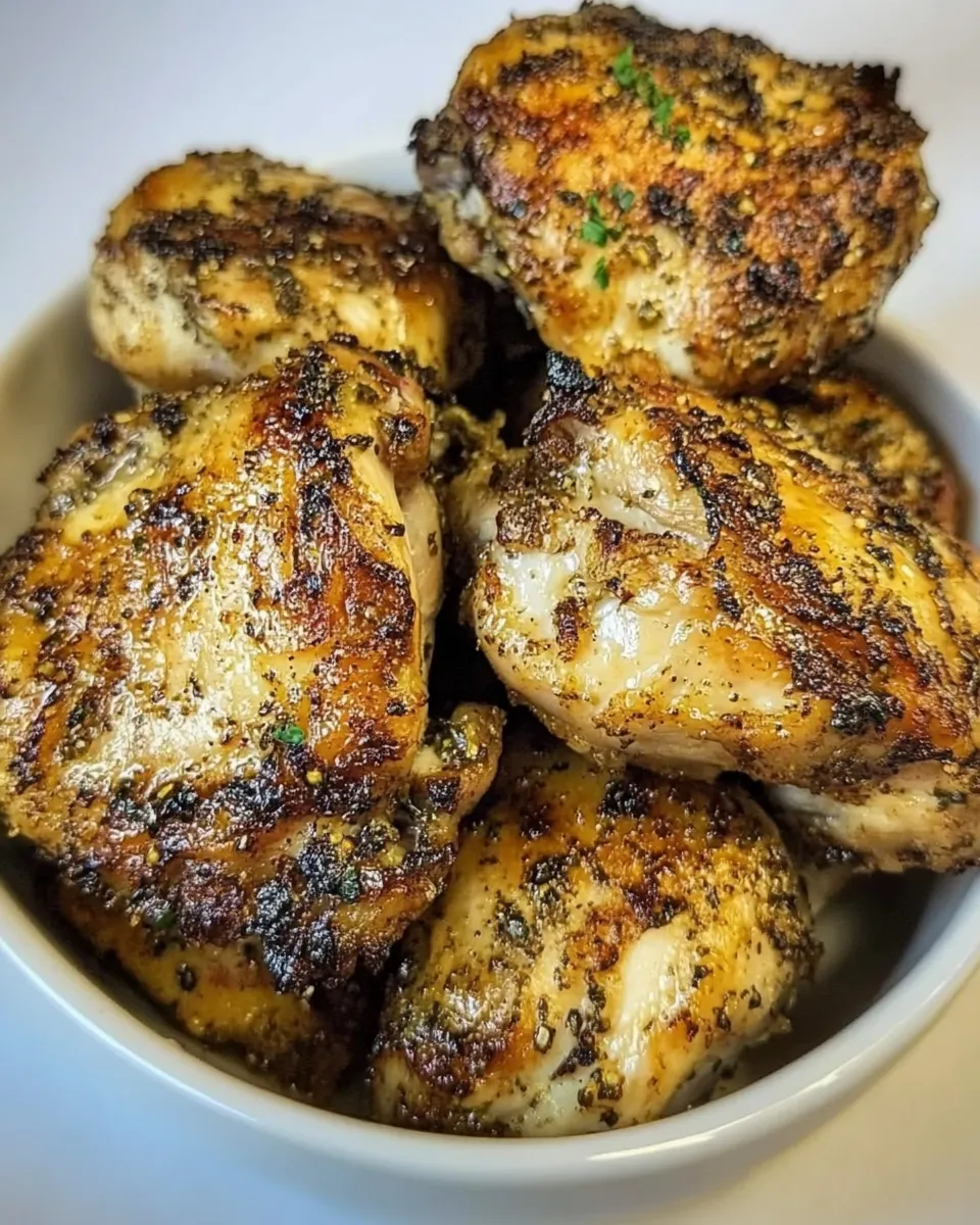 Delicious Marinated Chicken Thighs shot