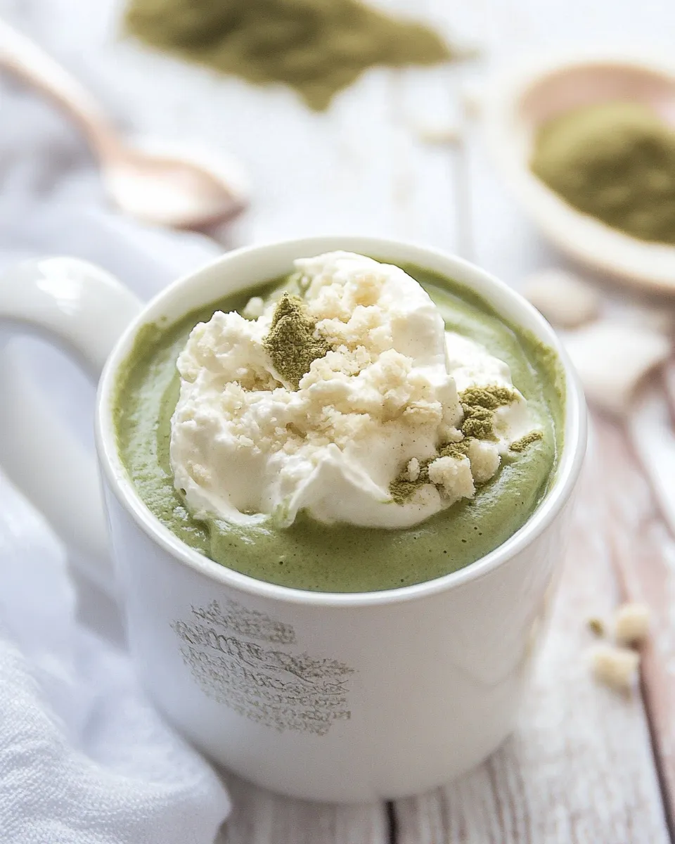 Quick Matcha Mug Cake shot