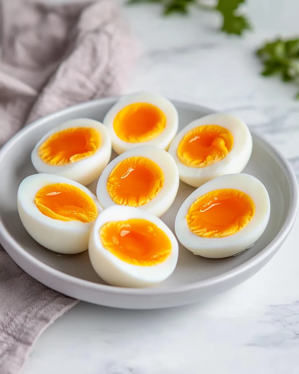 Delicious Medium-Boiled Eggs shot