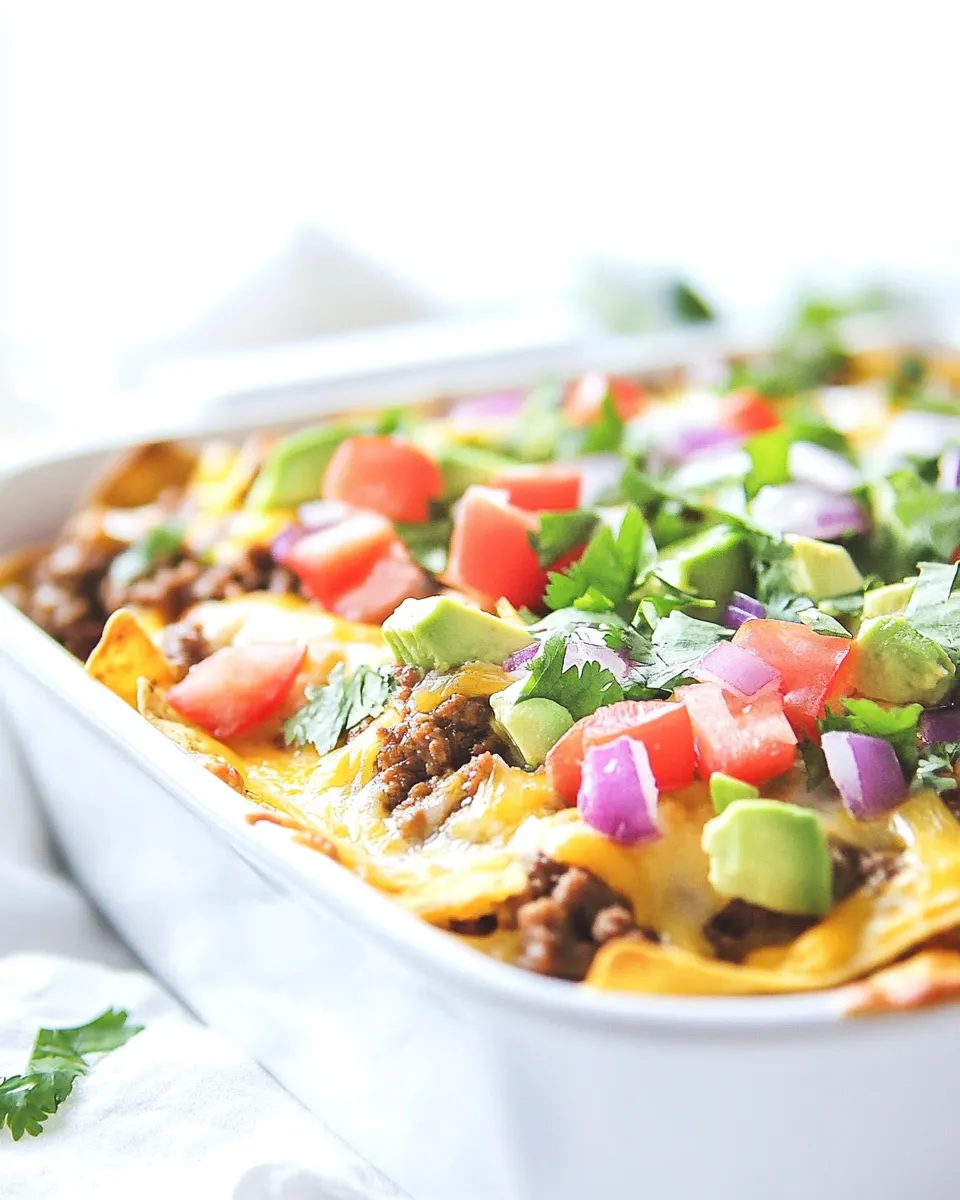 Delicious Mexican Beefy Nacho Casserole shot