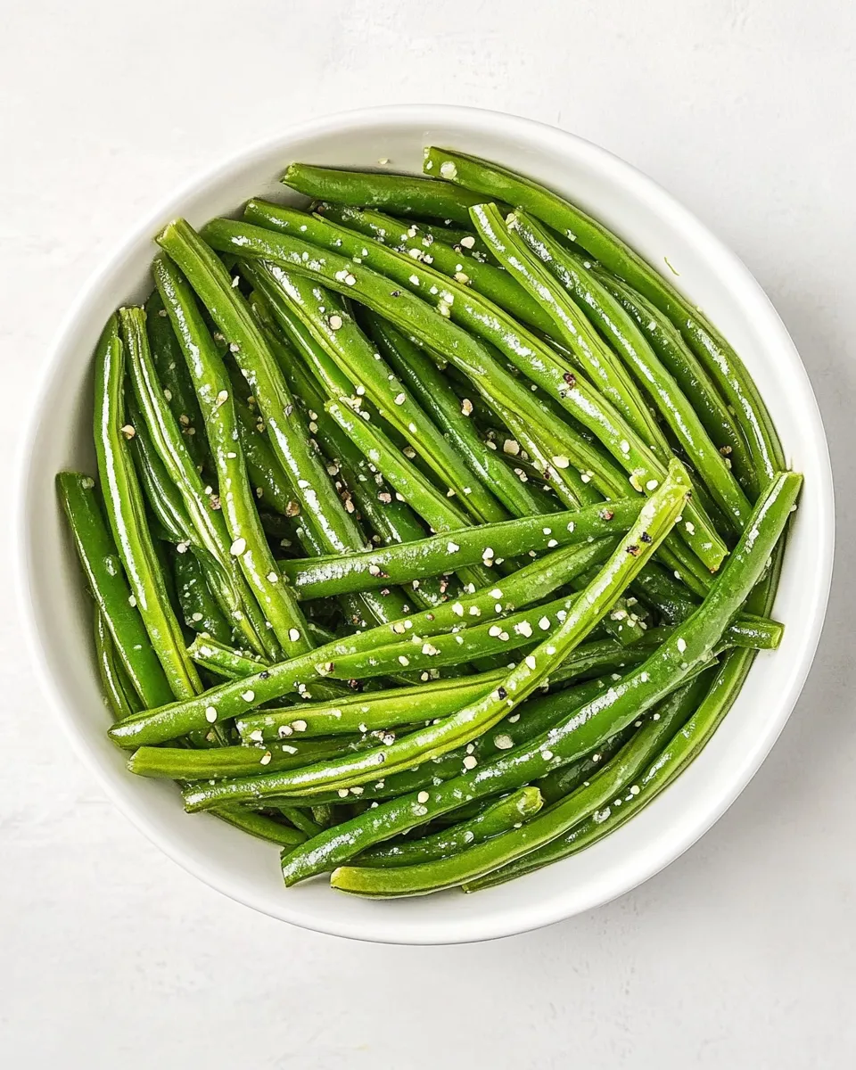 Delicious Microwave Green Beans shot