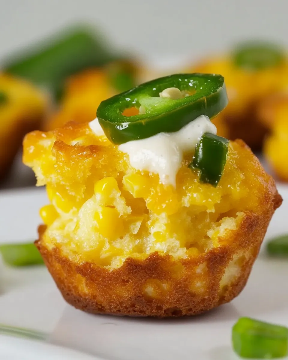 Delicious Mini Jalapeno Popper Corn Muffins recipe photo