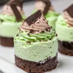 Homemade Mini Mint Cheesecake photo