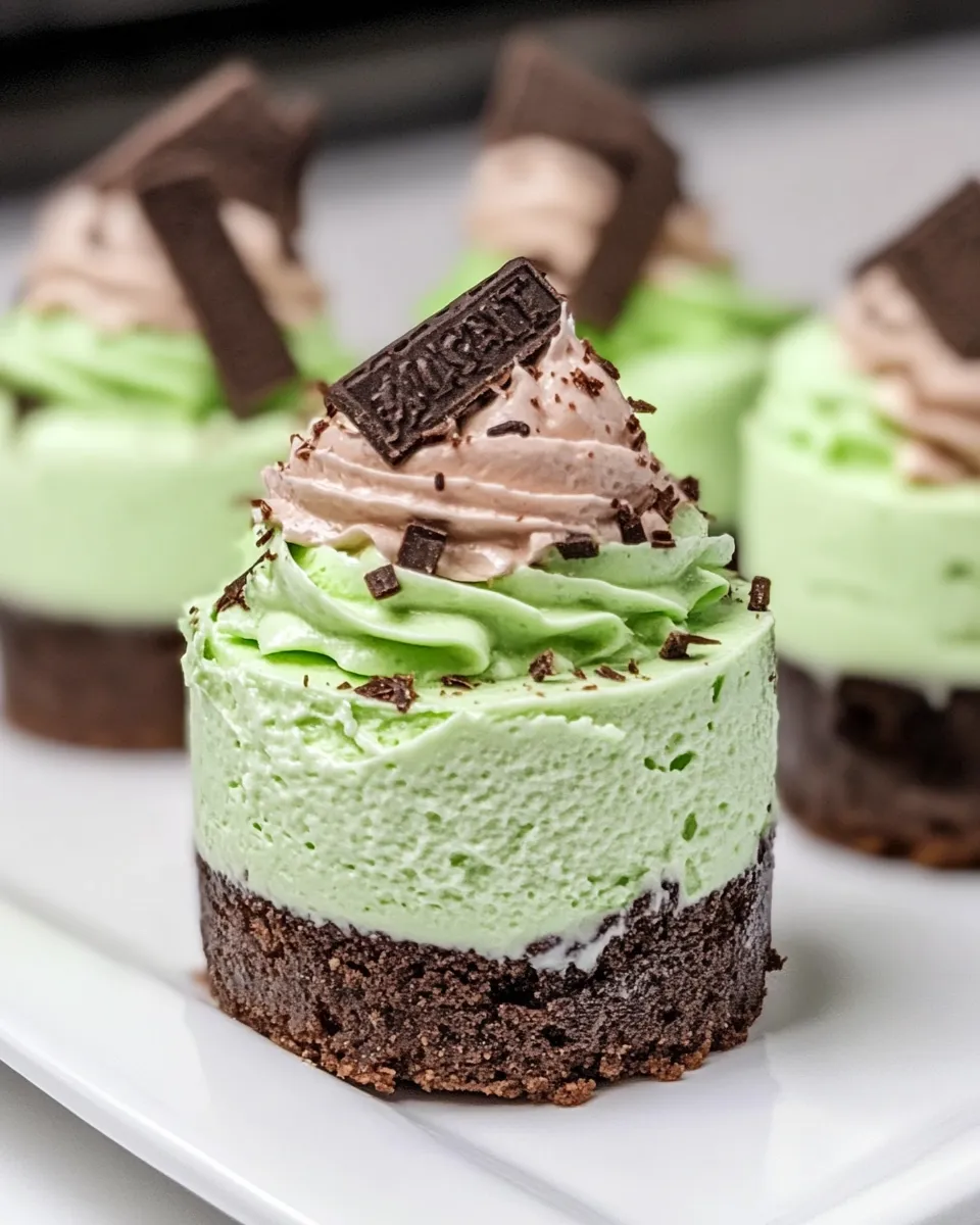 Homemade Mini Mint Cheesecake photo