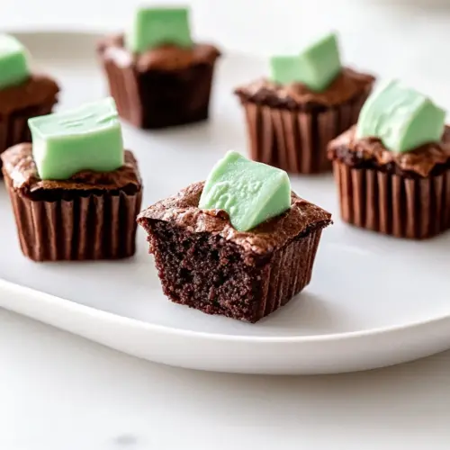 Homemade Mint Brownie Bites recipe photo
