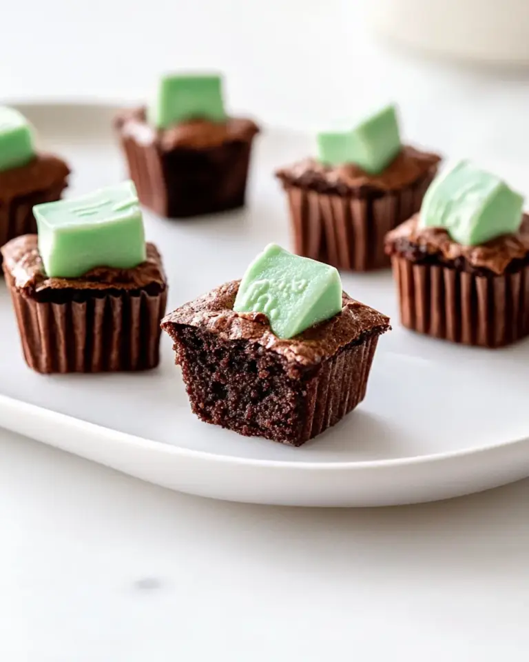 Homemade Mint Brownie Bites recipe photo