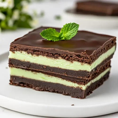 Homemade Mint Chocolate Brownies photo