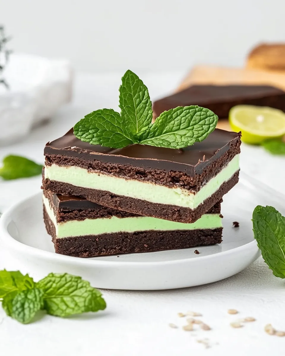 Easy Mint Chocolate Brownies recipe photo