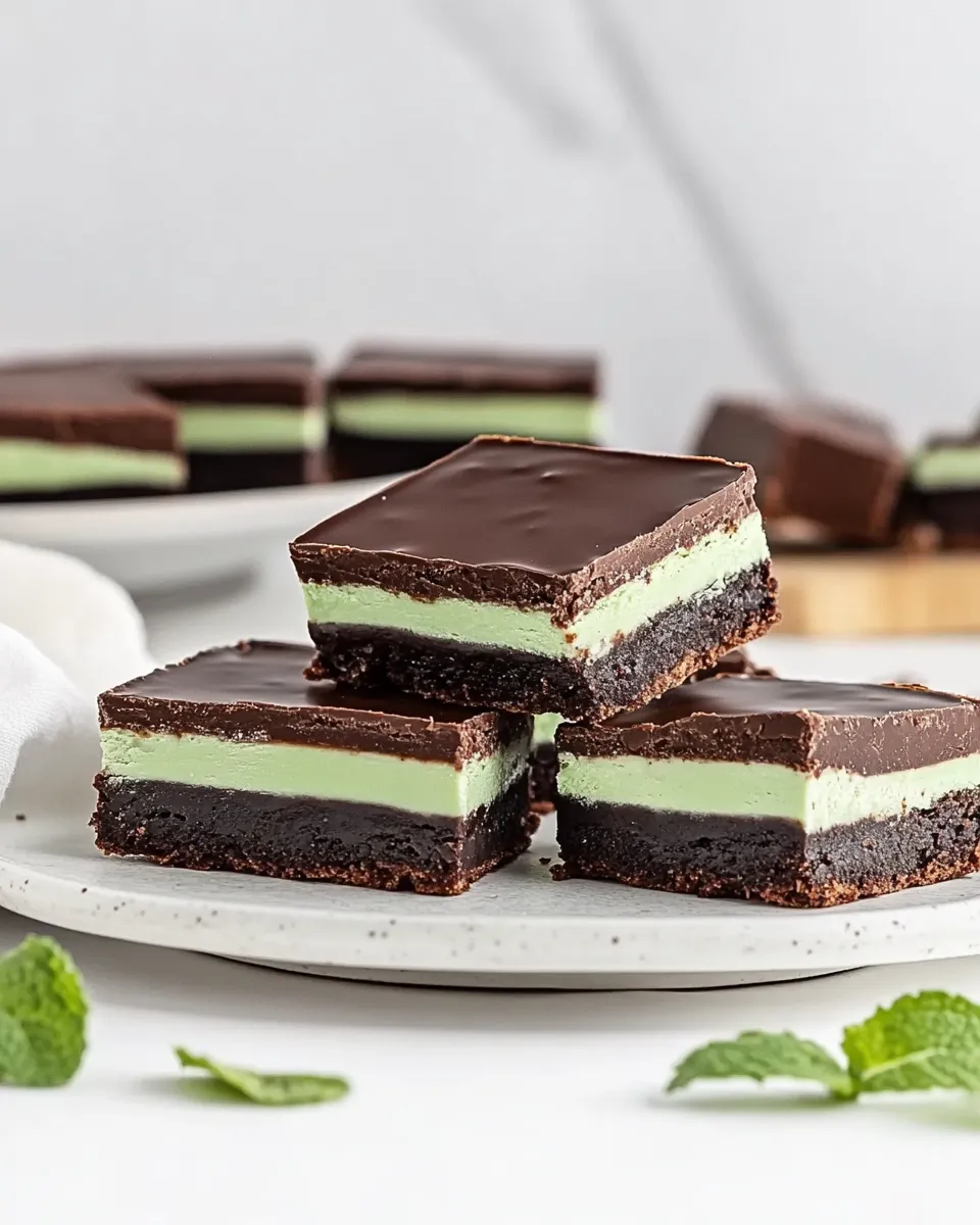 Delicious Mint Chocolate Brownies shot