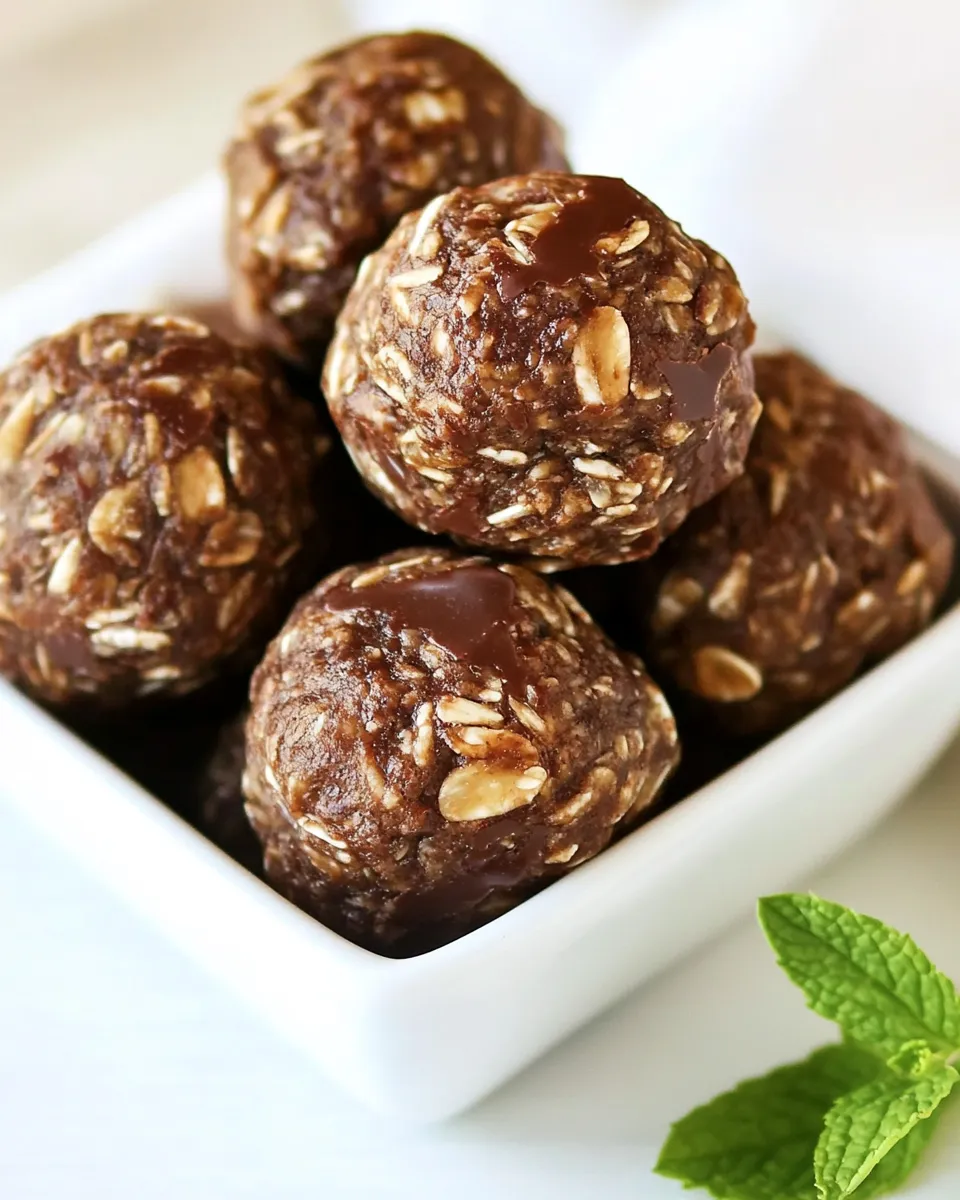 Homemade Mint Chocolate Energy Bites photo