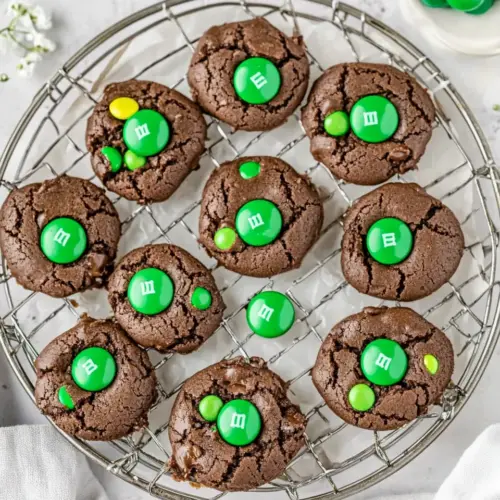 Homemade Mint M&M Chocolate Cookies photo