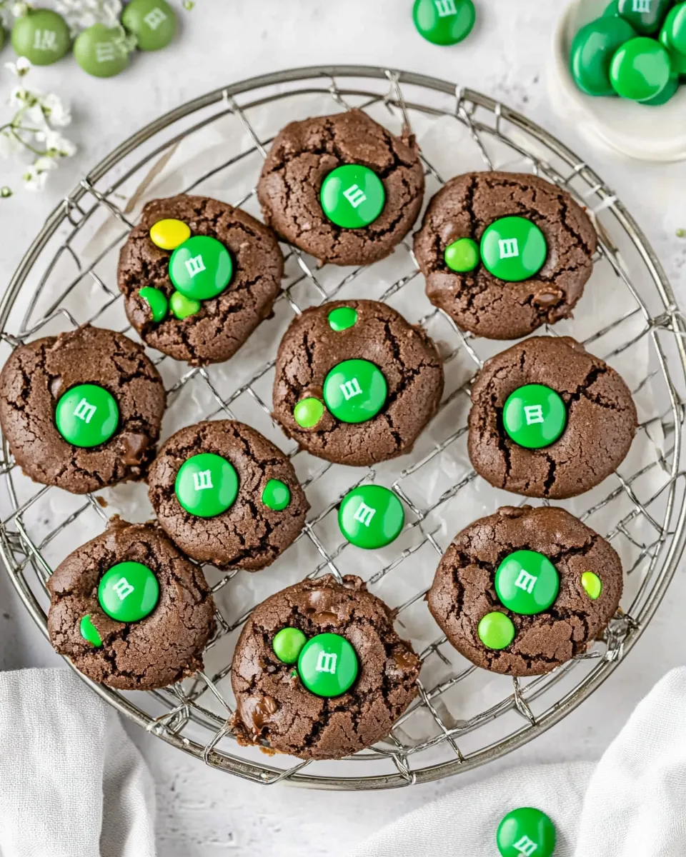 Homemade Mint M&M Chocolate Cookies photo