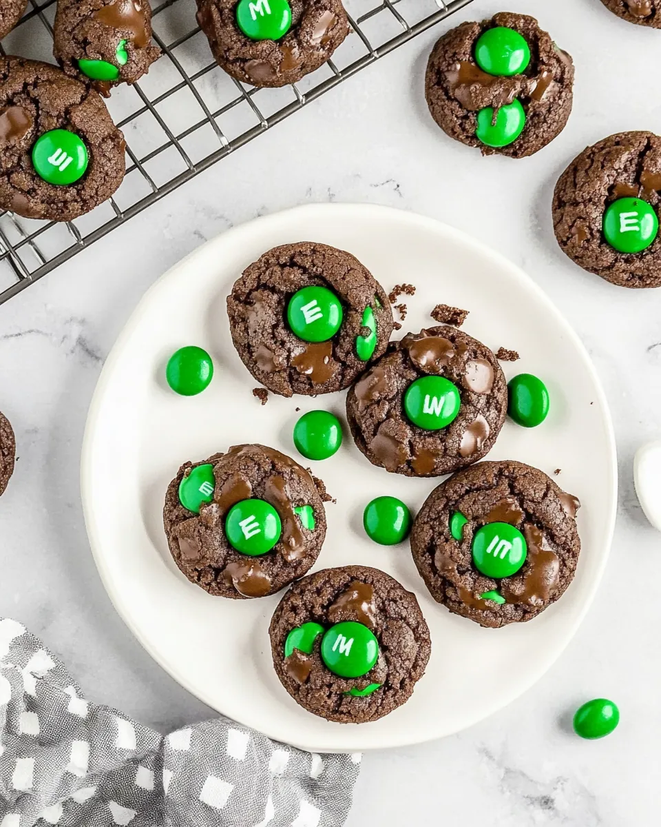 Easy Mint M&M Chocolate Cookies recipe photo