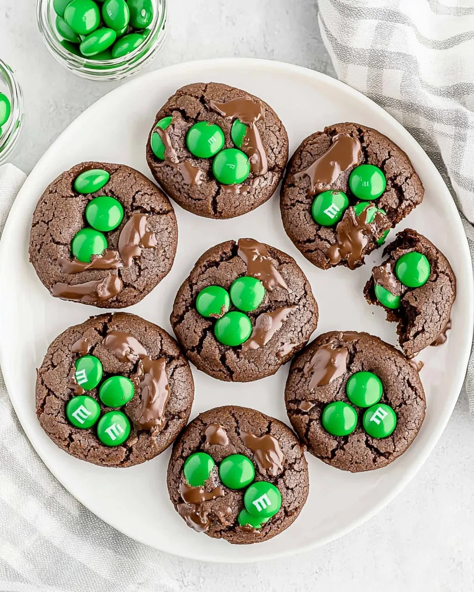 Delicious Mint M&M Chocolate Cookies shot
