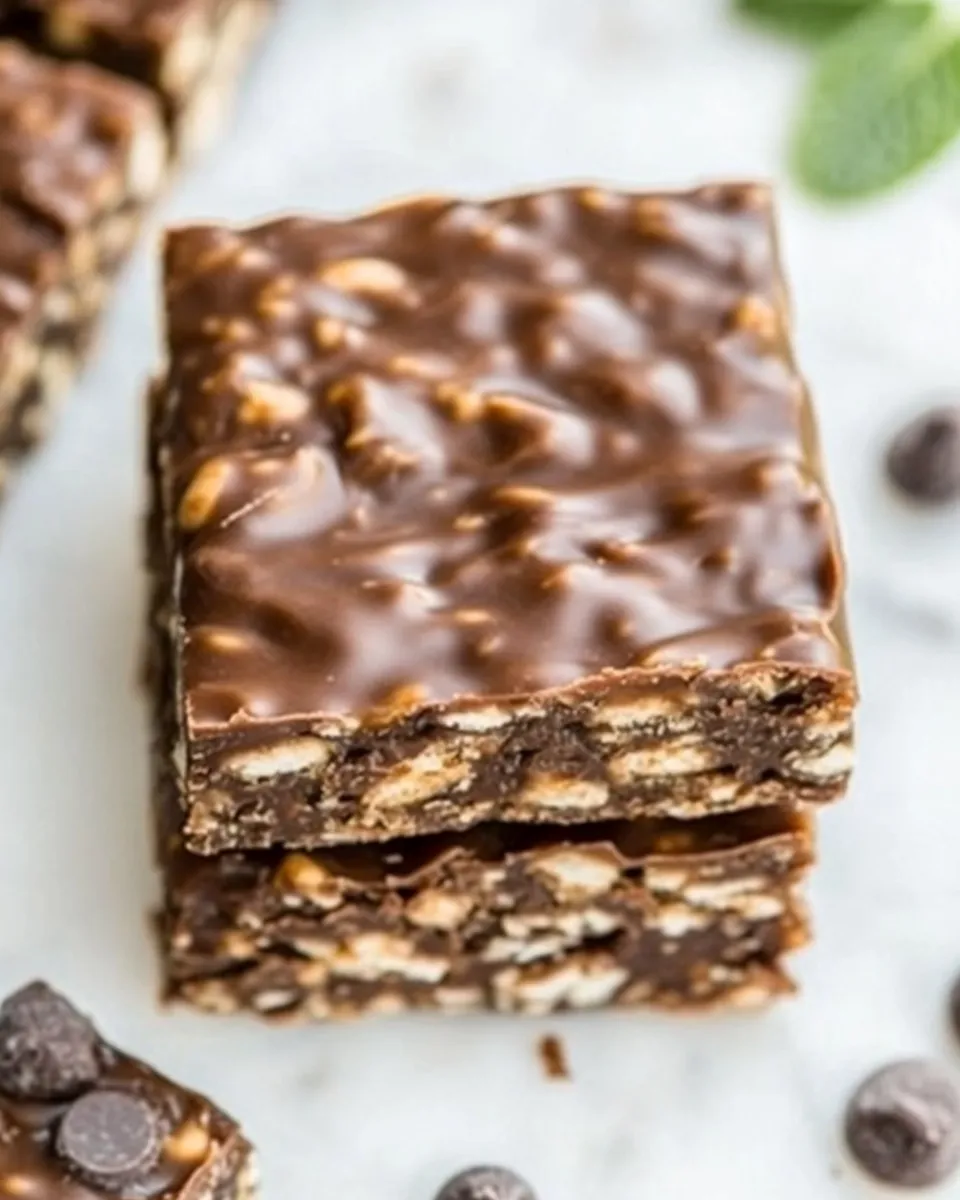 Easy Mint Protein Bars recipe photo