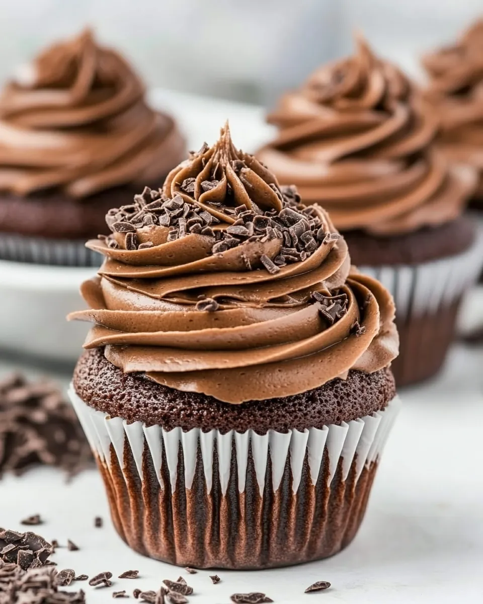 Easy Moist Chocolate Cupcake Recipe shot