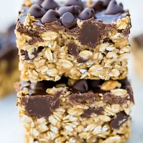 Easy No-Bake Oatmeal-Peanut Butter Chocolate Chip Bars photo
