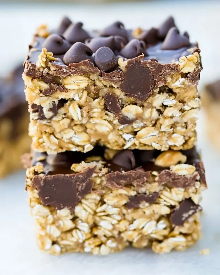 Easy No-Bake Oatmeal-Peanut Butter Chocolate Chip Bars photo