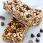 Homemade No-Bake Peanut Butter Pretzel Chocolate Chip Granola Bars photo