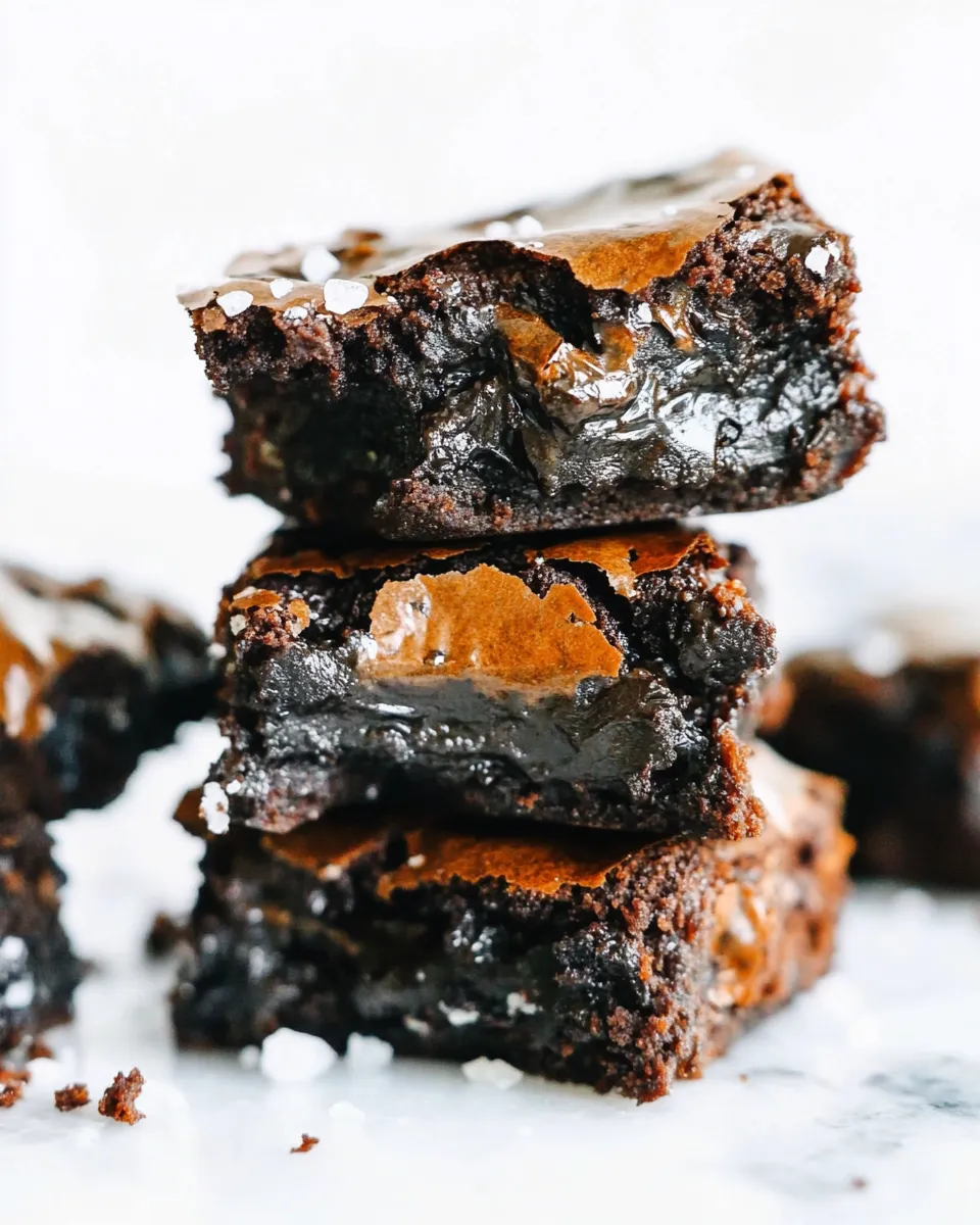 Healthy Olive Oil and Sea Salt Truffle Brownies. image