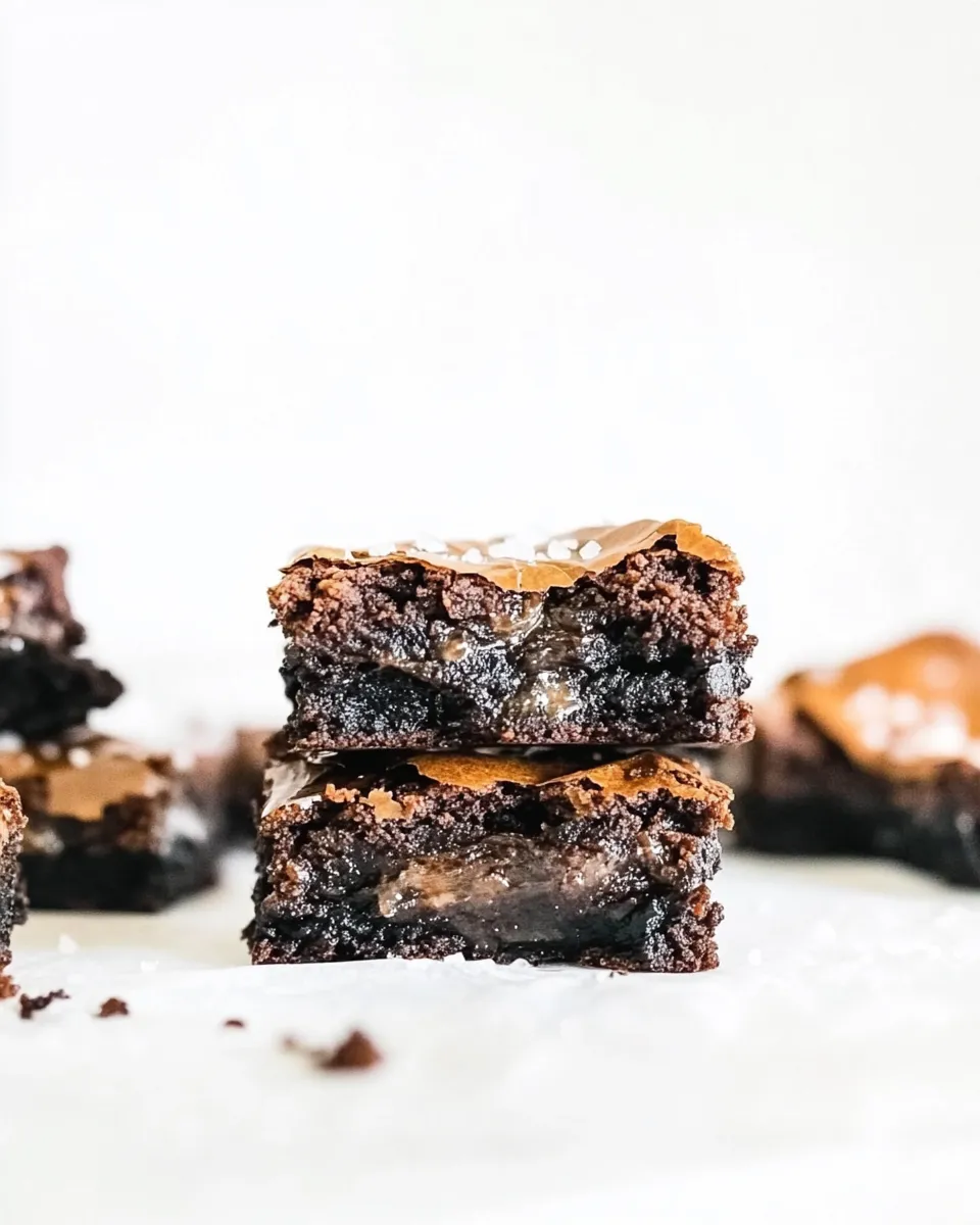 Homemade Olive Oil and Sea Salt Truffle Brownies. image