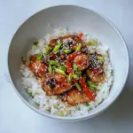 Ultimate One Pan Sesame Chicken. food shot
