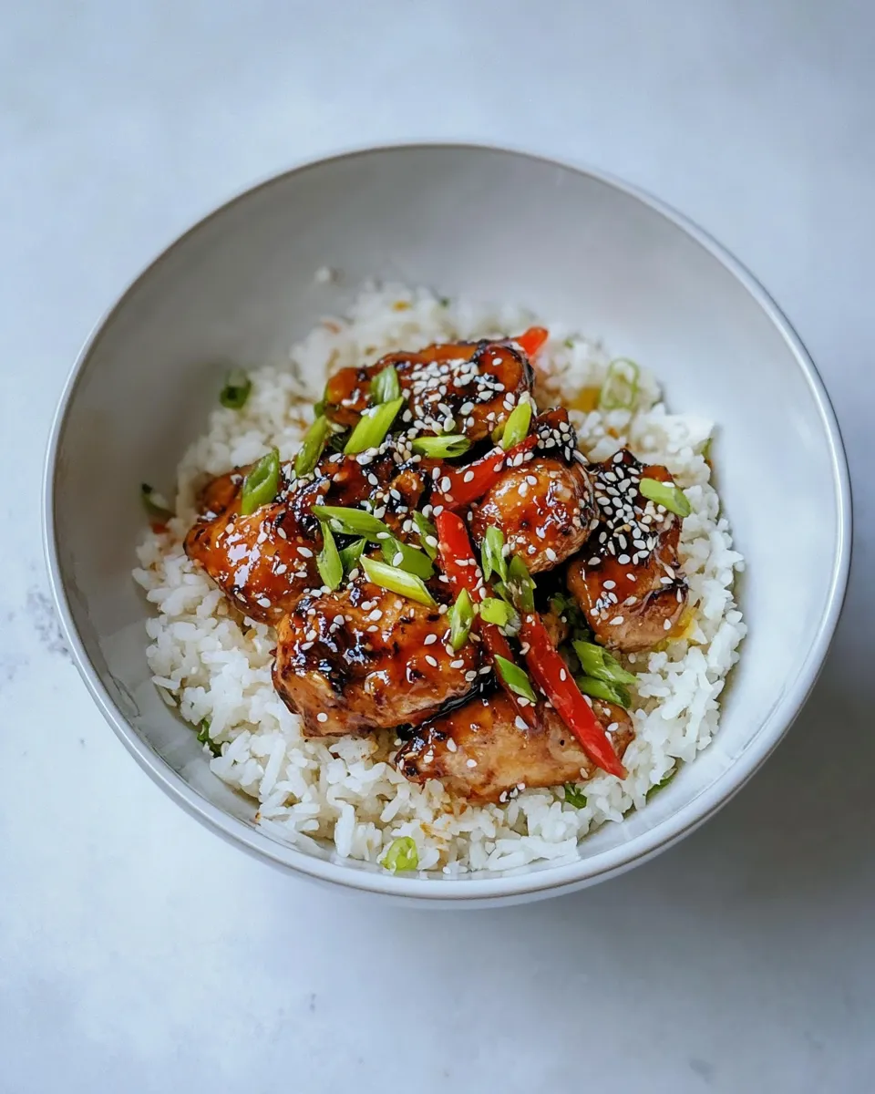 Ultimate One Pan Sesame Chicken. food shot