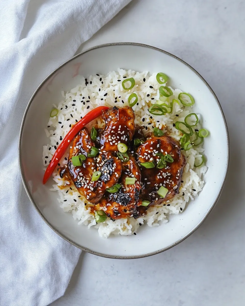 Homemade One Pan Sesame Chicken. food shot