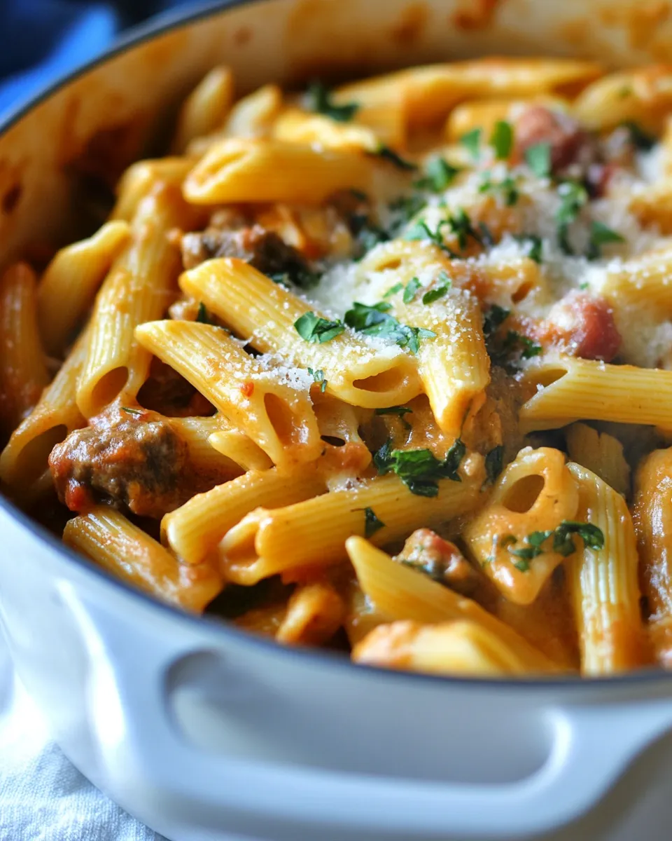 Quick One Pot Penne Pasta Recipe shot