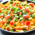 Homemade One Skillet Cheesy Chicken Nacho Supreme photo