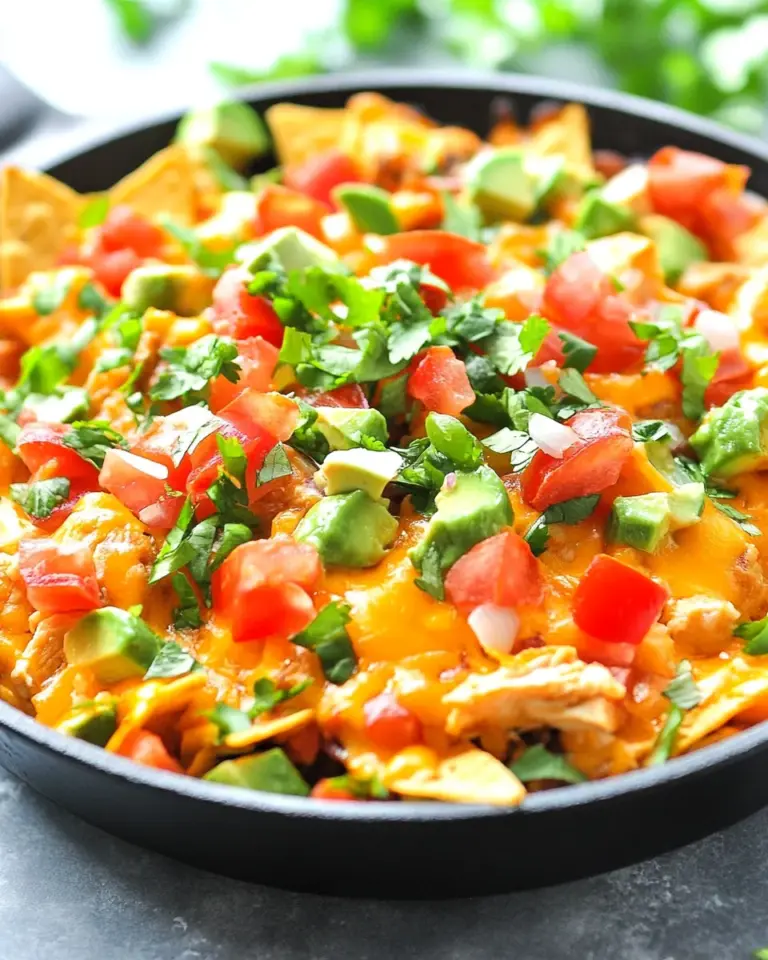 Homemade One Skillet Cheesy Chicken Nacho Supreme photo