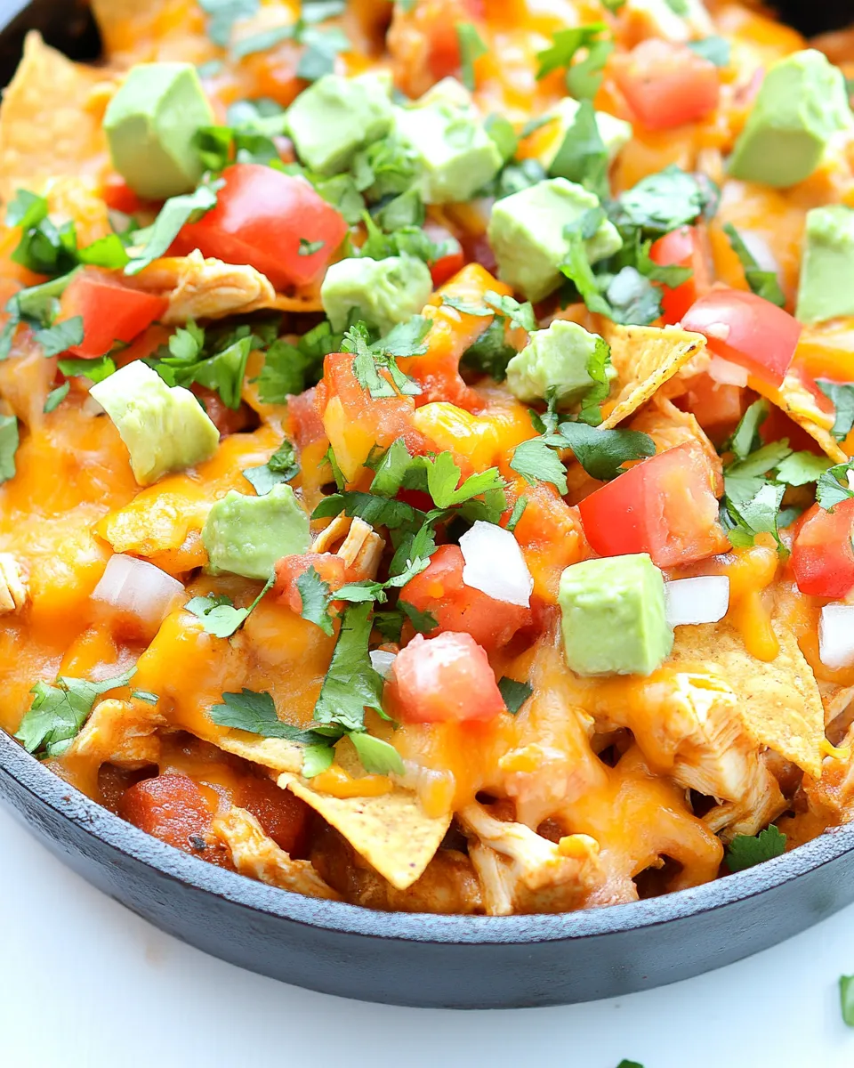 Classic One Skillet Cheesy Chicken Nacho Supreme image