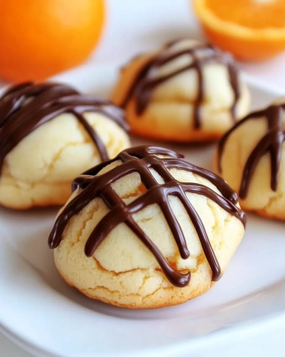 Sweet Orange Ricotta Cookies with Dark Chocolate shot