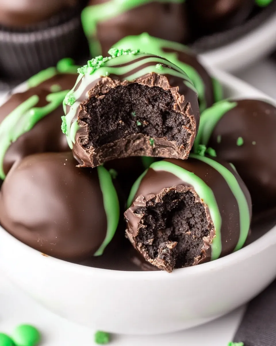 Homemade Oreo Mint Chocolate Truffles photo