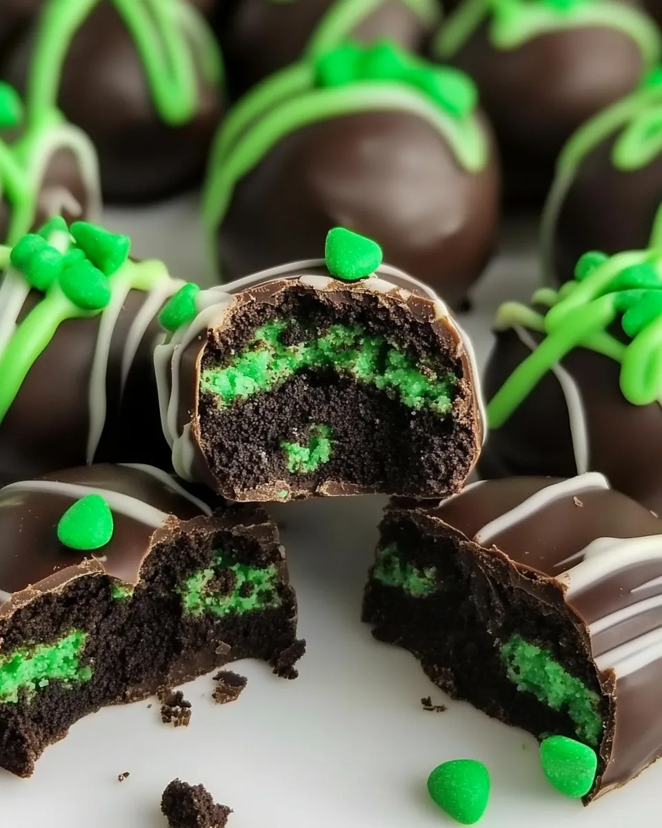 Delicious Oreo Mint Chocolate Truffles shot