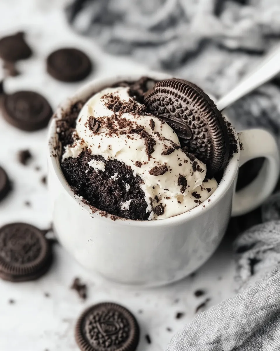 Classic Oreo Mug Cake shot