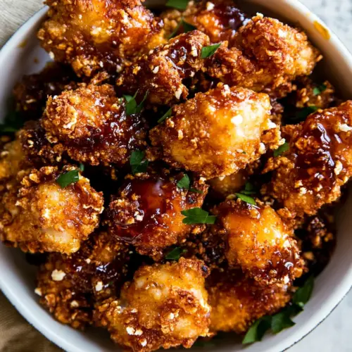 Best Oven Fried Southern Hot Honey Popcorn Chicken. photo
