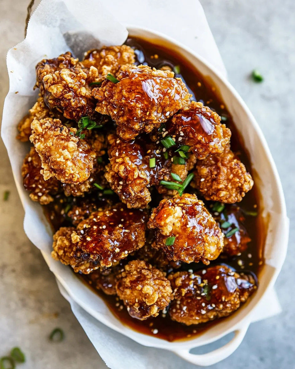 Delicious Oven Fried Southern Hot Honey Popcorn Chicken. shot