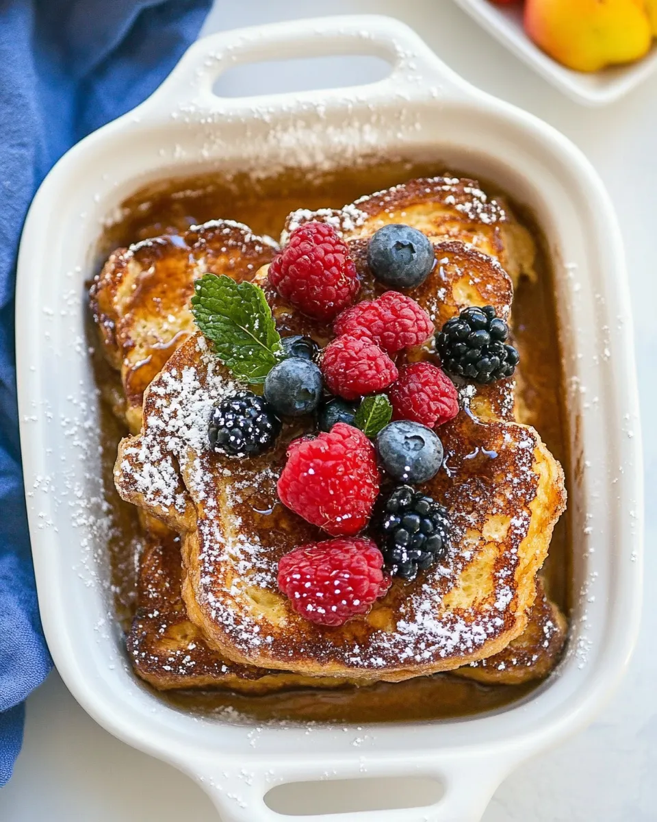 Delicious Overnight French Toast shot