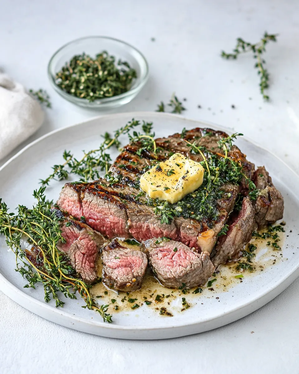 Easy Pan-Seared Butter Basted Steak Recipe shot