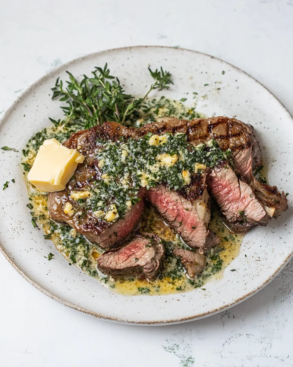 Delicious Pan-Seared Butter Basted Steak Recipe recipe photo