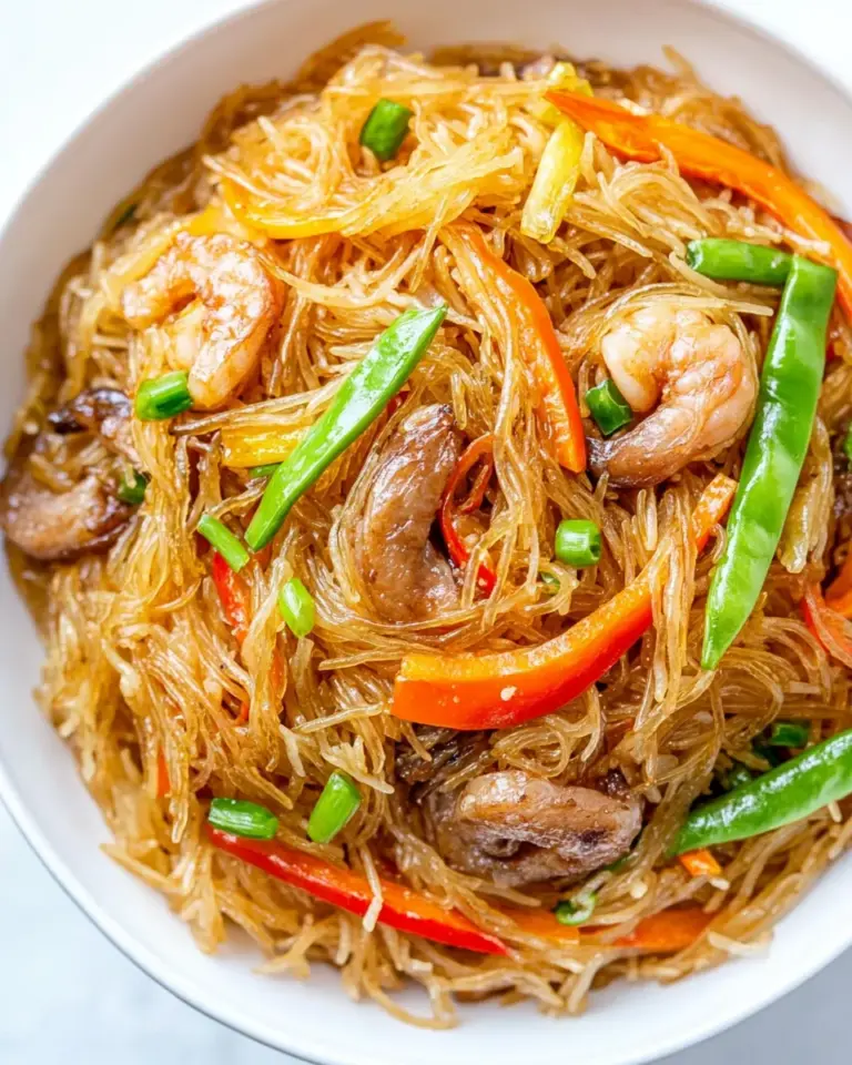Homemade Pancit (Filipino Fried Rice Noodles) photo