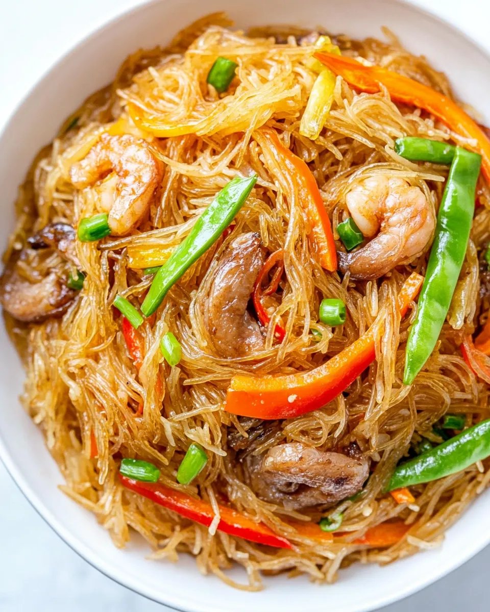 Homemade Pancit (Filipino Fried Rice Noodles) photo