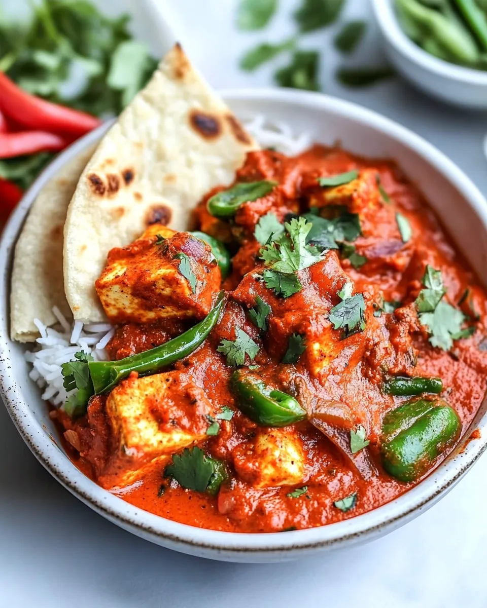 Delicious Paneer Tikka Masala shot