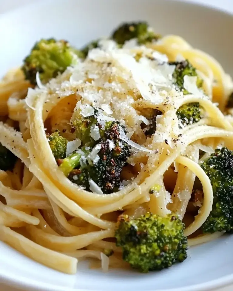 Homemade Pasta with Roasted Broccoli, Garlic and Oil photo