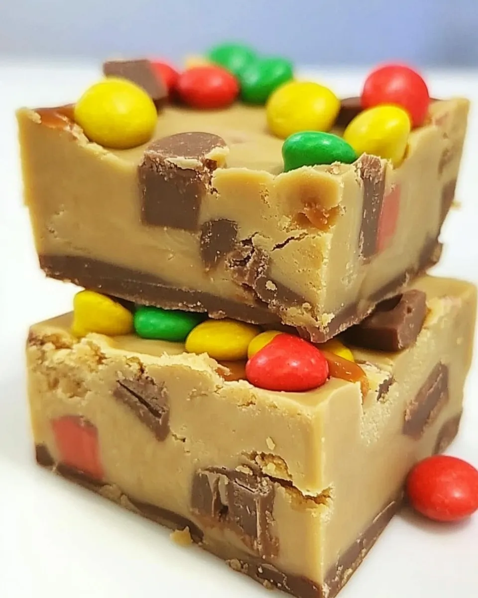 Classic Peanut Butter Candy Bar Fudge image
