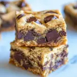 Homemade Peanut Butter Chocolate Chunk Cookie Bars photo