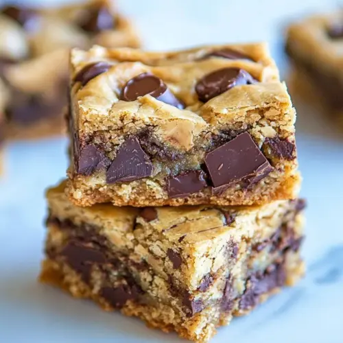 Homemade Peanut Butter Chocolate Chunk Cookie Bars photo